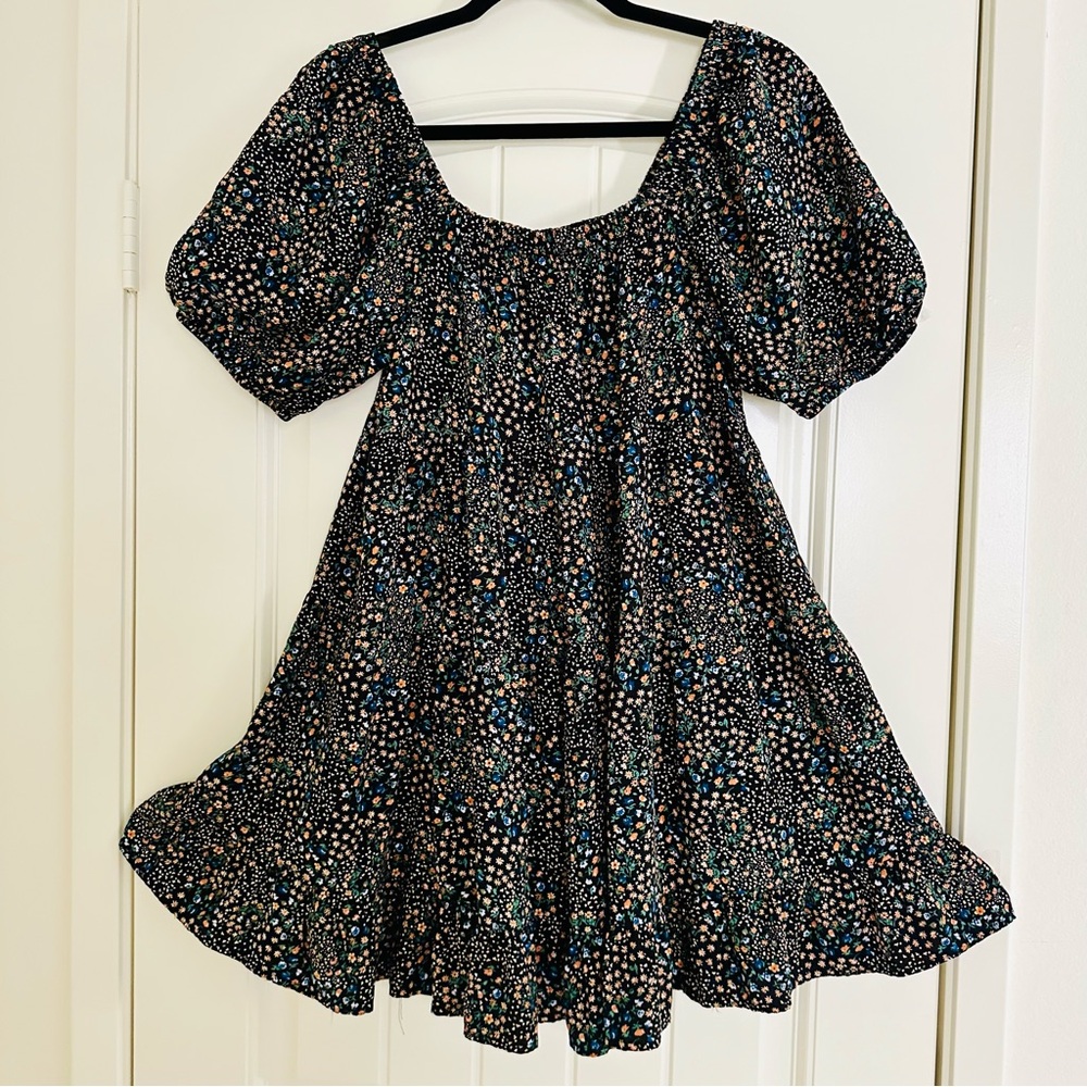EUC Wild Fable Black Floral Sundress